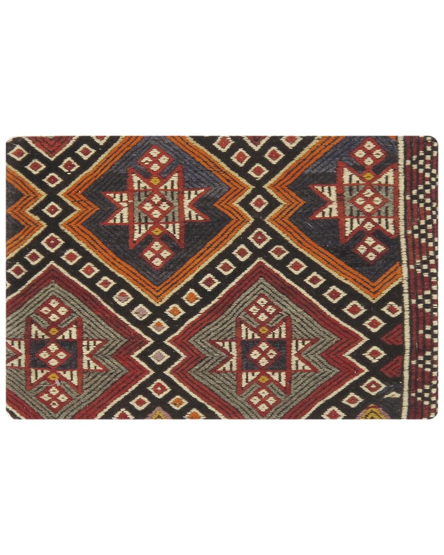 Pasargad Home Vintage Turkish Kilim Wool Pillow Case In Multi