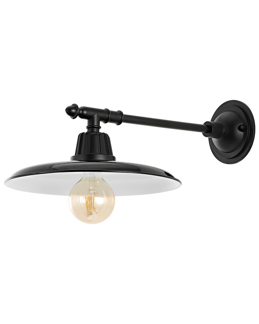 Jonathan Y Bonner Farmhouse Industrial Indoor/outdoor Sconce In Black