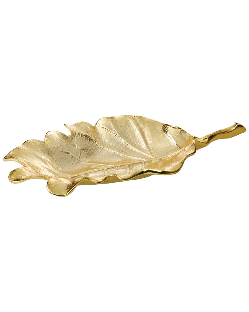 Shop Alice Pazkus 10.75in Gold Leaf Dish