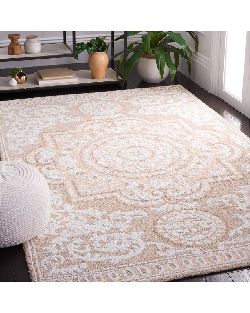 Safavieh Abstract Harvest Blend Hand-tufted Wool Rug With Cotton Cloth Backing In Multi