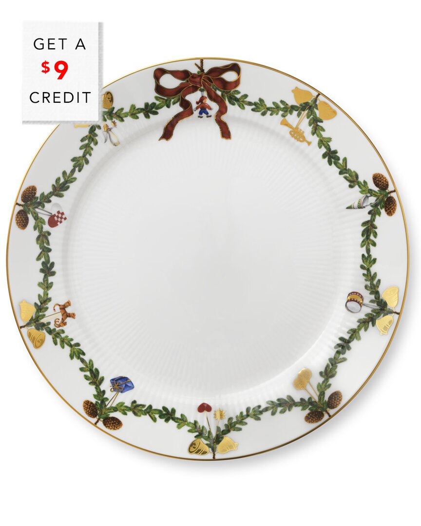 Royal Copenhagen Star Fluted Christmas Dinner Plate With $9 Credit