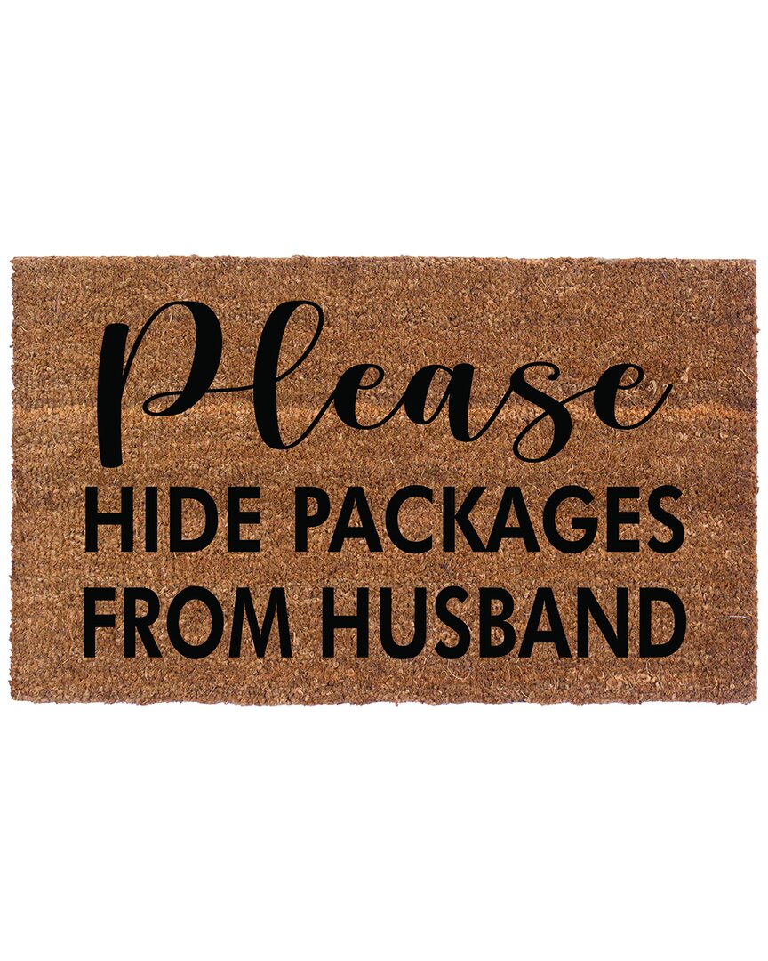 Coco Mats N More Please Hide Packages From Husband Rug In Multicolor