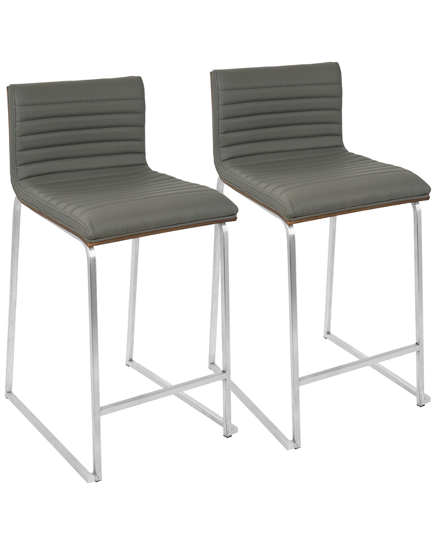 Lumisource Set Of 2 Mara Counter Stools