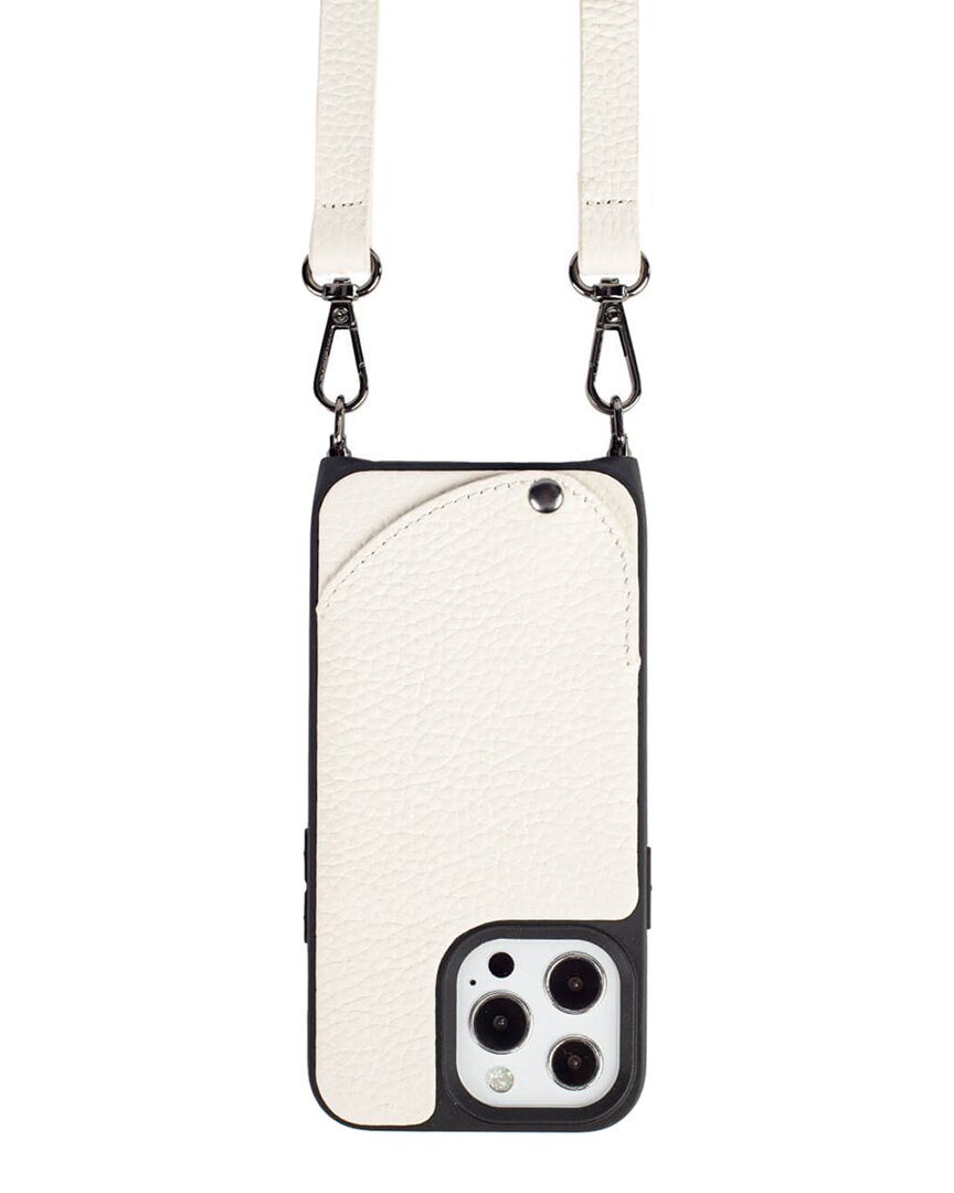 Noemie Napa Crossbody Holder For Iphone 13 Pro In White