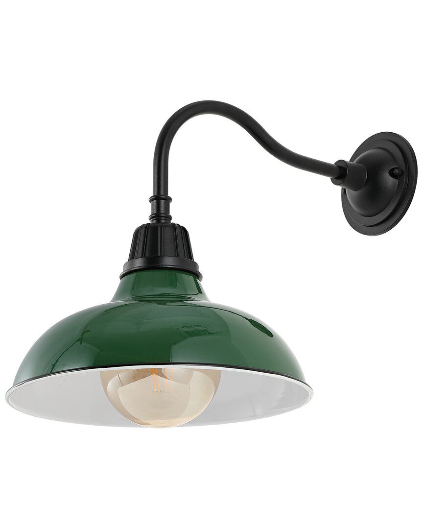 Jonathan Y Aurora Farmhouse Industrial Indoor/outdoor Sconce In Green