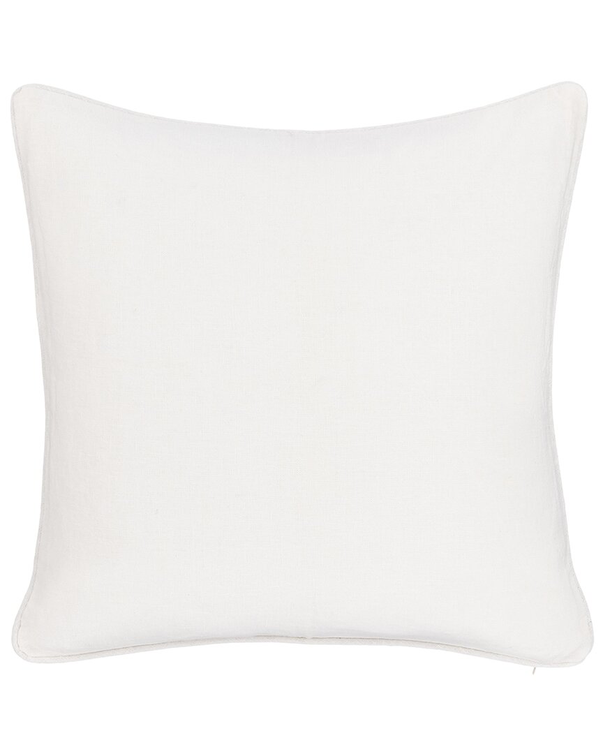 Classic Home Overdyed & Stonewashed Bedford Linen Throw Pillow In White