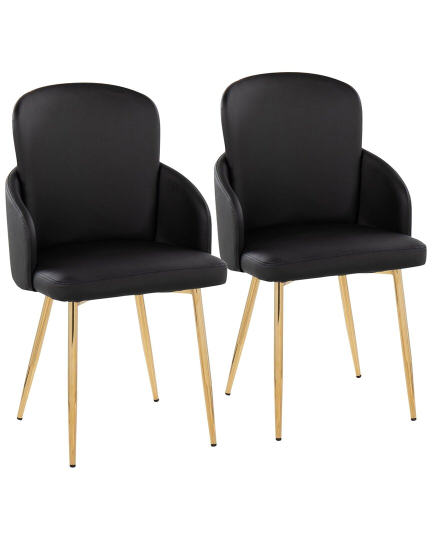 Lumisource Set Of 2 Dahlia Dining Chairs In Gold