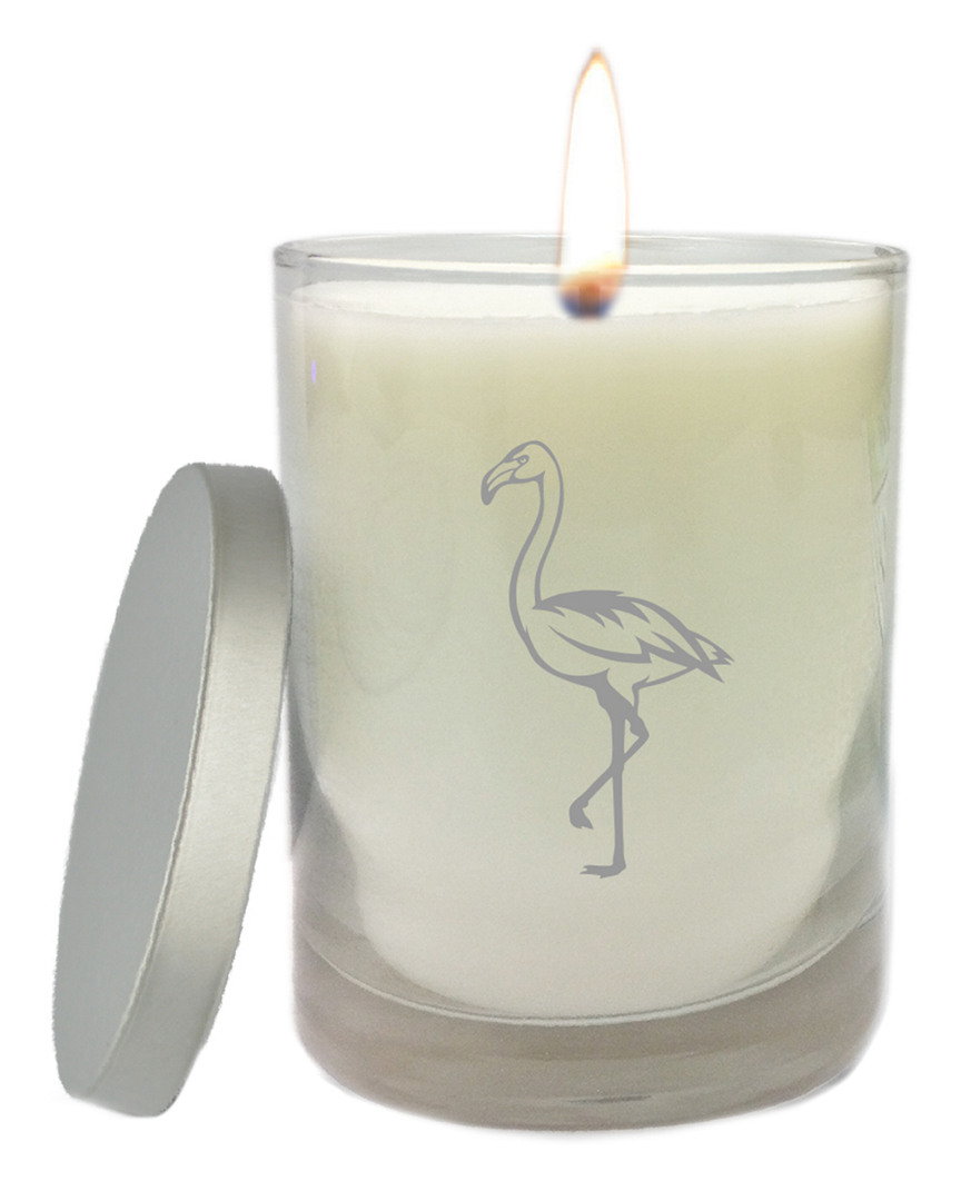 Shop Carved Solutions ' Flamingo Just Flame Unscented Hand Poured Candle