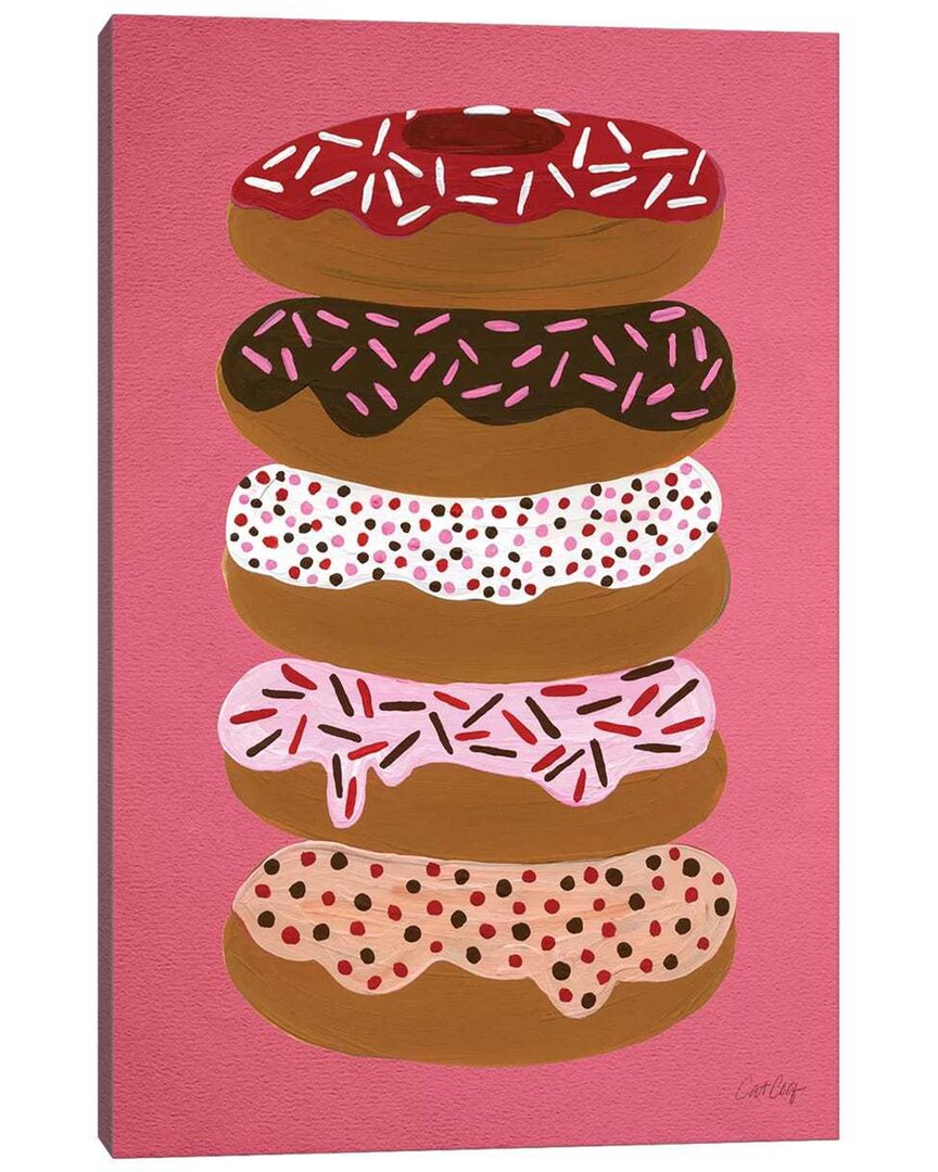 Icanvas Donuts Stacked Cherry Wall Art In Multi