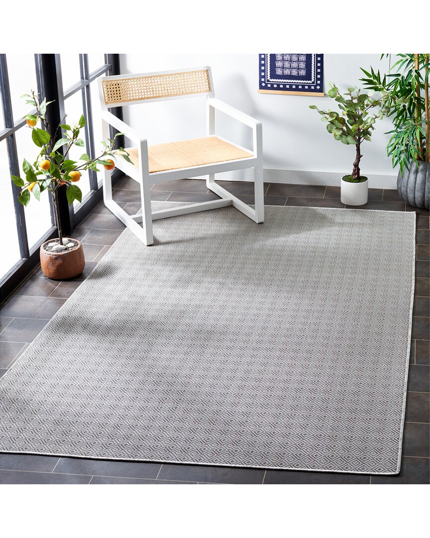 Safavieh Hampton Grey Power-loomed Indoor/outdoor Rug In Gray