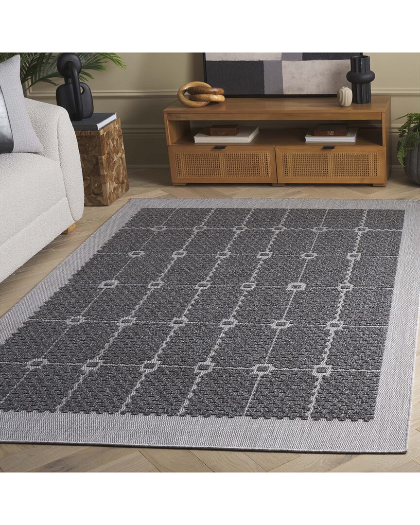 Safavieh Milos Shadow Power-loomed Indoor/outdoor Rug In Gray