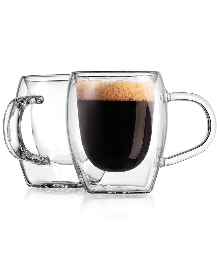 Godinger Contessa Double Wall Espresso Cups (set Of 2) In Clear