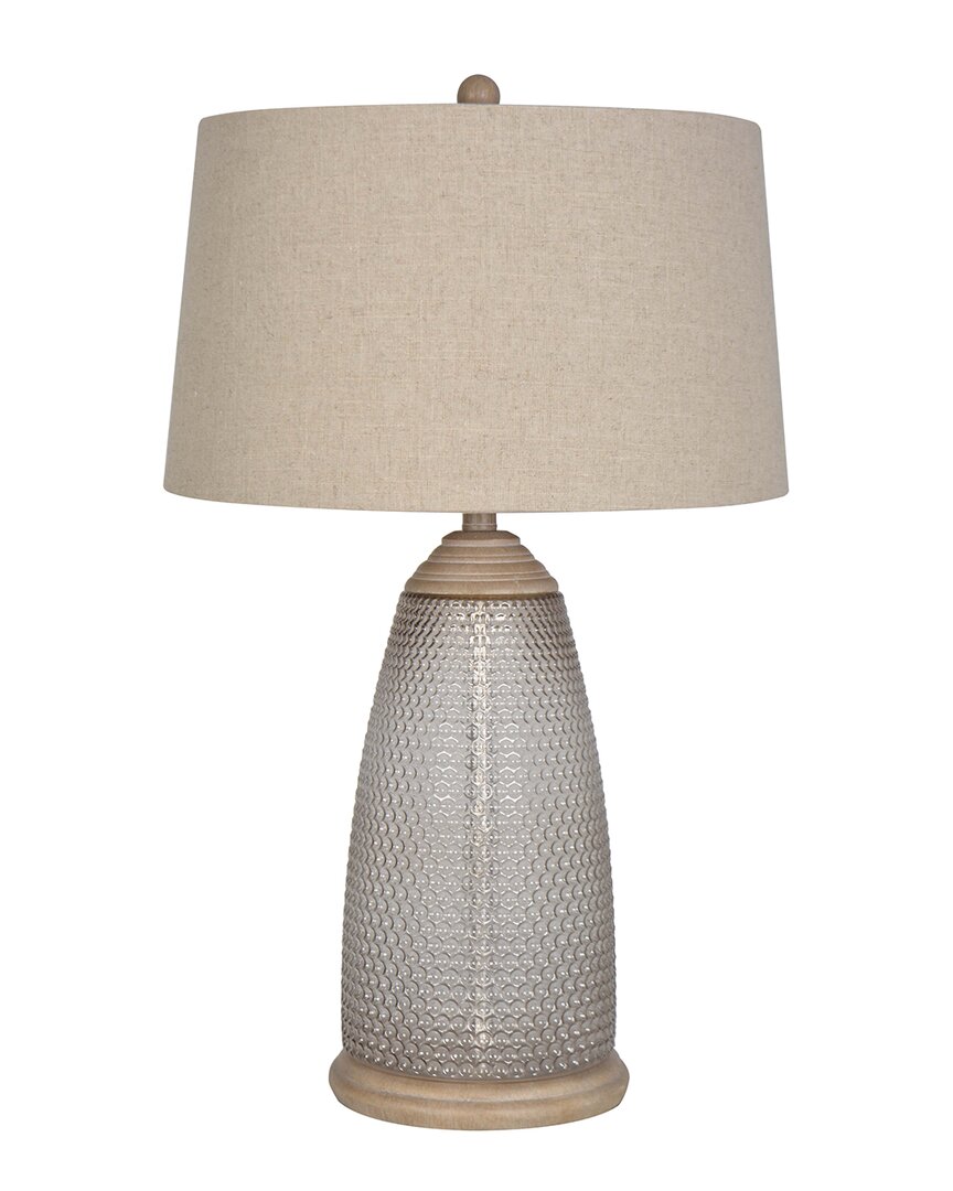 Lamps Per Se Set Of Two 29in Glass Table Lamps With Linen Shade