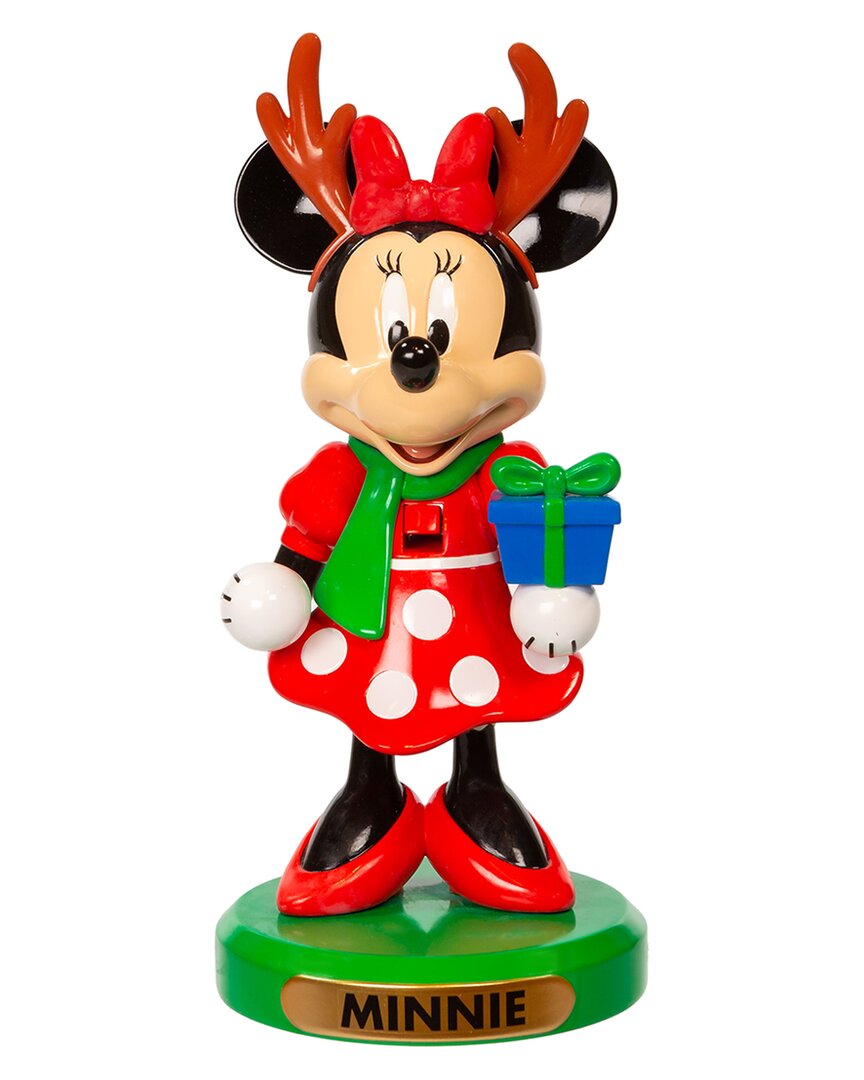 Kurt Adler 6" Disney Minnie Mouse With Tree Nutcracker
