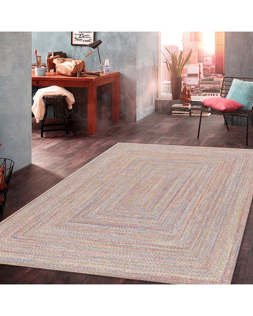 Pasargad Home Transitional Ponta Hand Braided Indoor/outdoor Area Rug In Multi