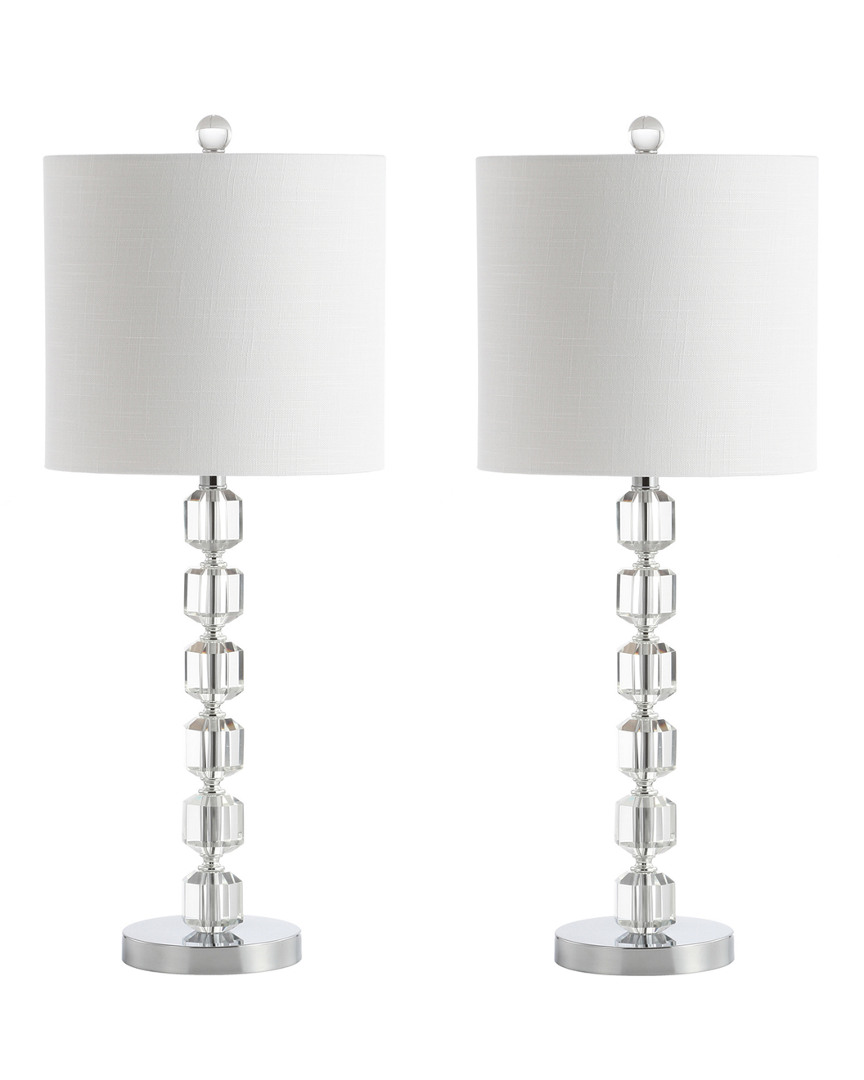 Jonathan Y Designs Set Of 2 Cary 27.5in Modern Stacked Led Table Lamps