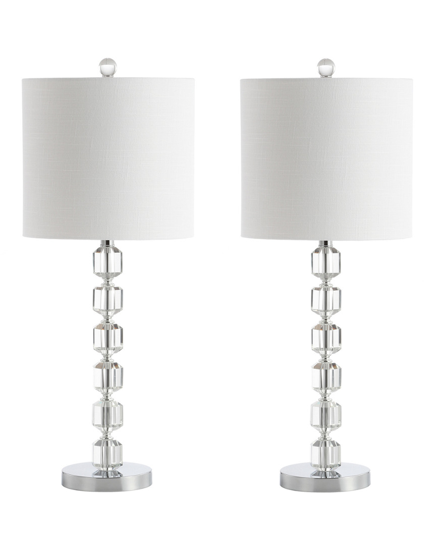 Jonathan Y Designs Set Of 2 Cary 27.5in Modern Stacked Led Table Lamps