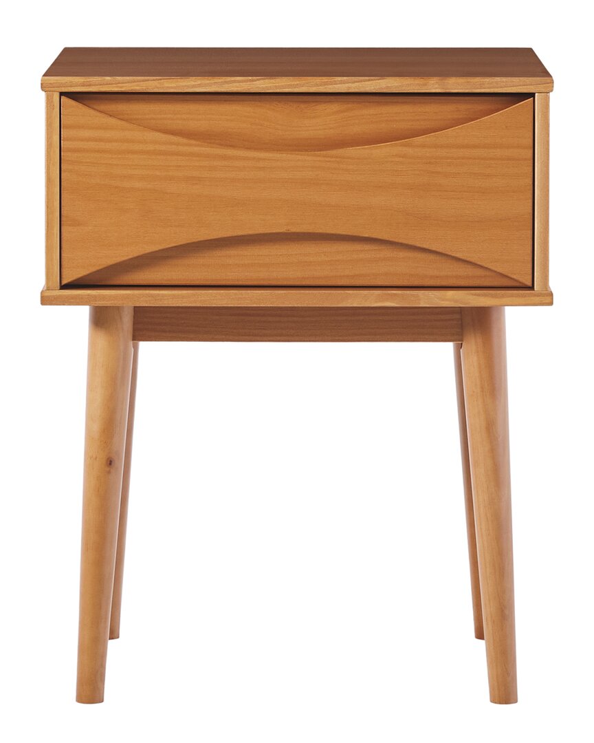 Walker Edison 20in Atticus Solid Wood 1-drawer Nightstand In Brown