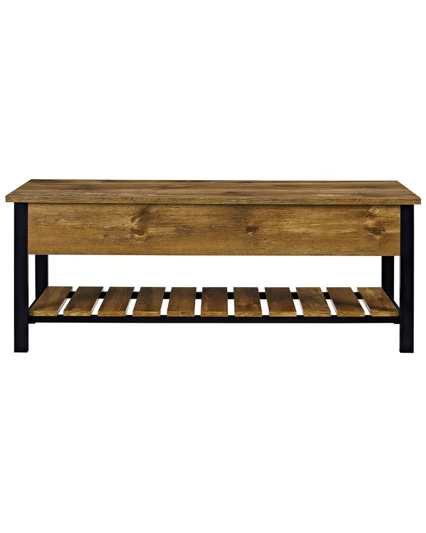 Walker Edison 48in Open-top Storage Bench With Shoe Shelf