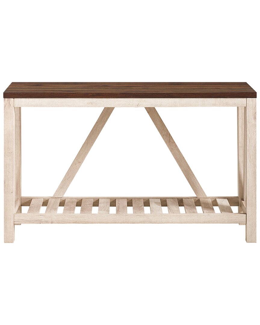 Walker Edison 52in A-frame Rustic Entry Table
