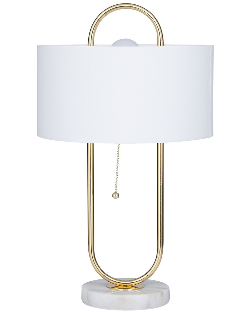Cosmoliving By Cosmopolitan Modern Metal White Table Lamp
