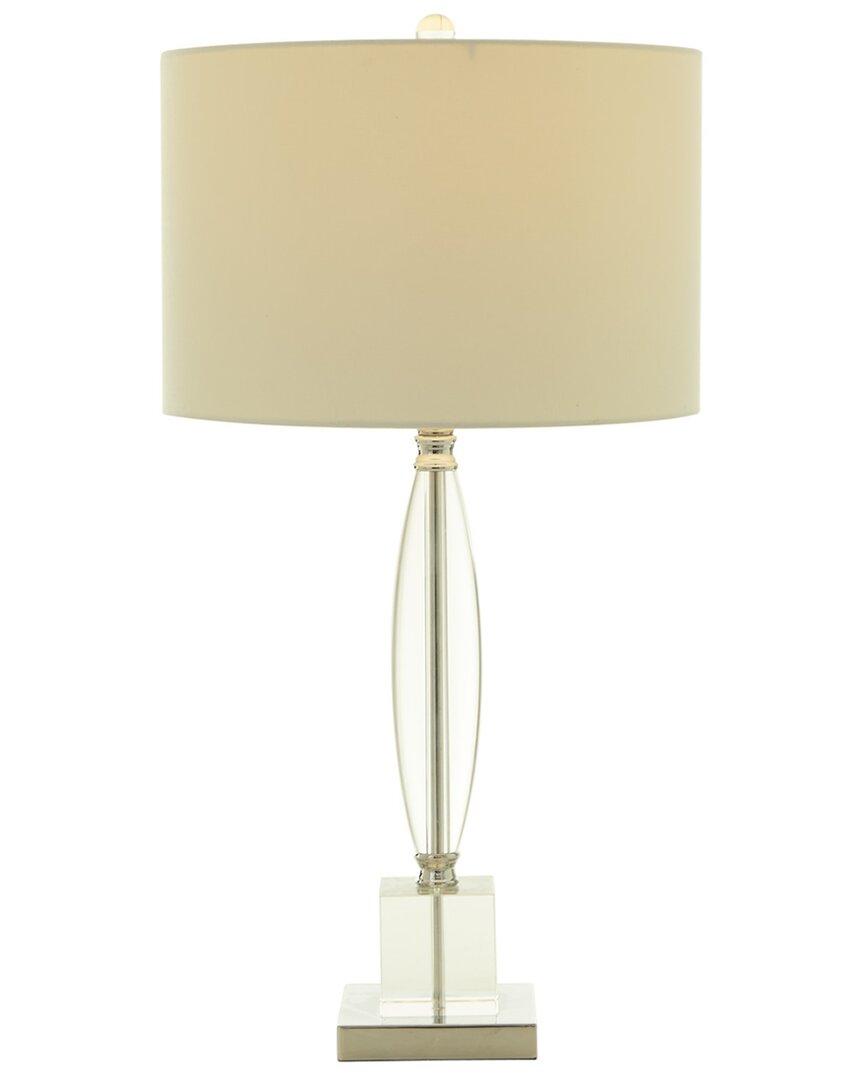 Cosmoliving By Cosmopolitan Glam Crystal White Table Lamp