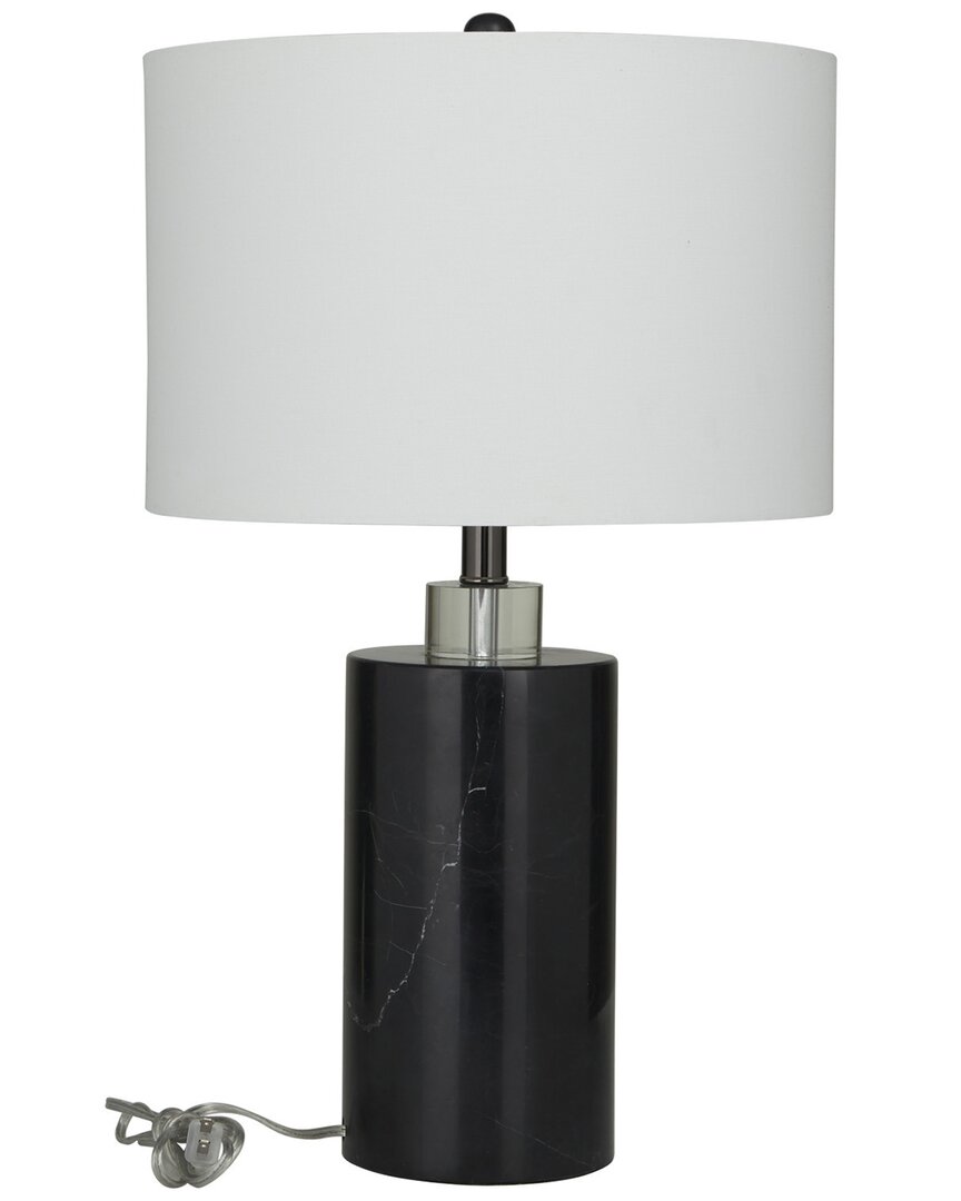 Peyton Lane Modern Marble Black Table Lamp