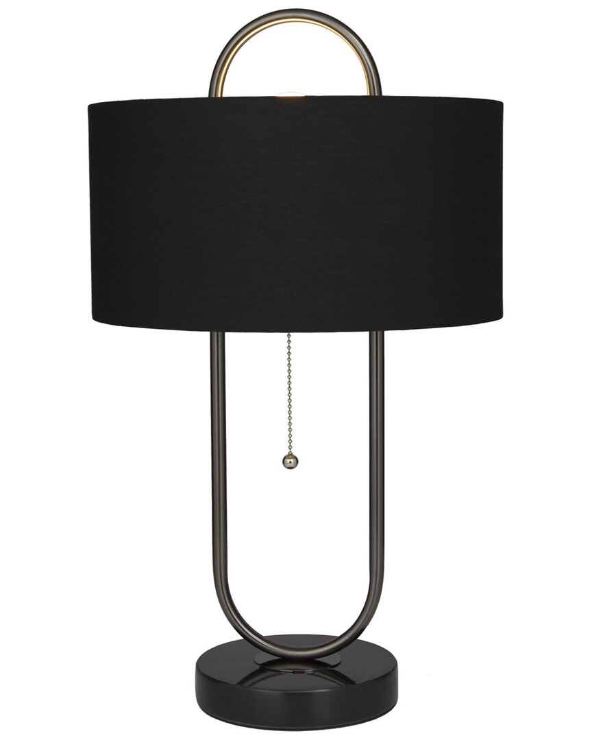 Peyton Lane Modern Metal Black Table Lamp