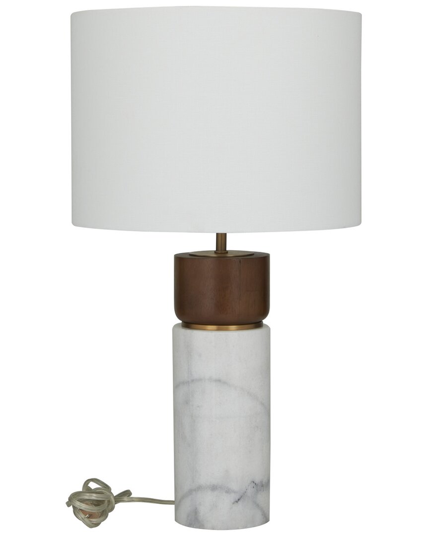 Peyton Lane Modern Marble White Table Lamp