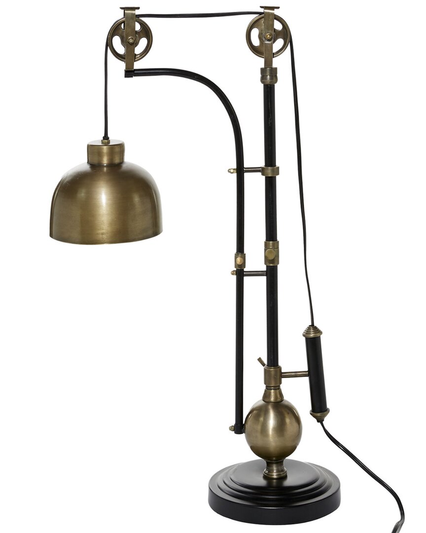 Peyton Lane Industrial Metal Black Table Lamp