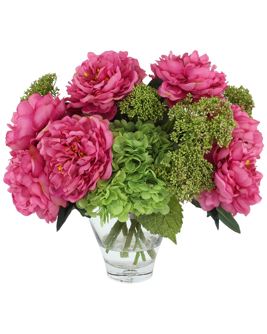 Creative Displays Mixed Floral Spring Centerpiece In Glass Vase In Multi