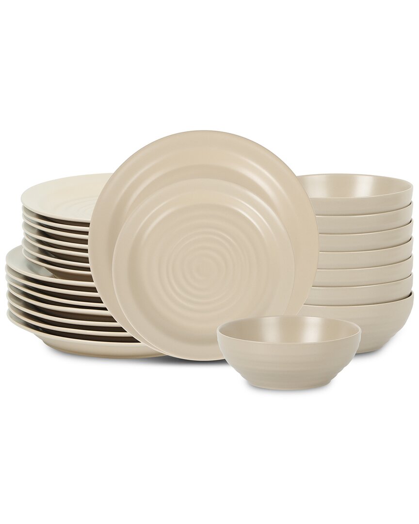 Stone Lain Orbit 24pc Dinnerware Set Beige