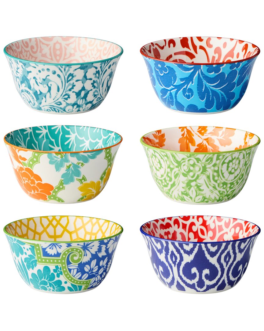 Certified International Pavillion Set Of 6 All Purpose Bowls In Multi