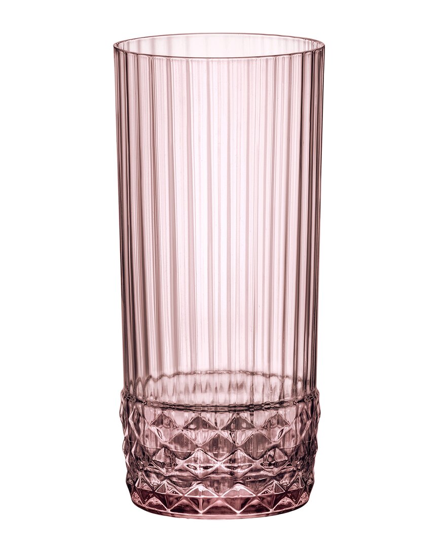 Bormioli Rocco America '20s Lilac Rose Cooler Drinking Glasses (set Of 6)