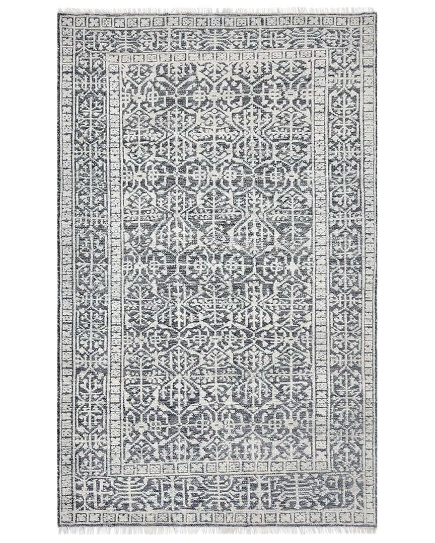 Solo Rugs Transitional Hand-knotted Wool Rug In Gray