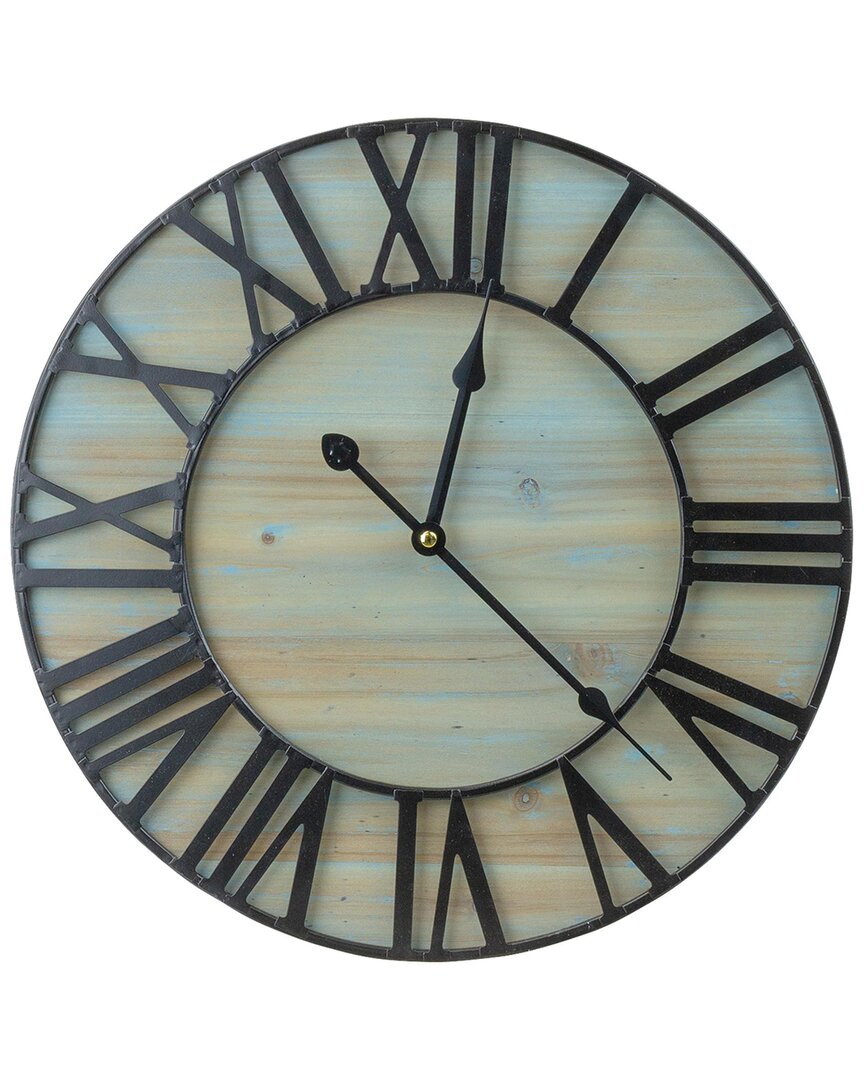 Sorbus 16in Metal Decorative Wall Clock In Green