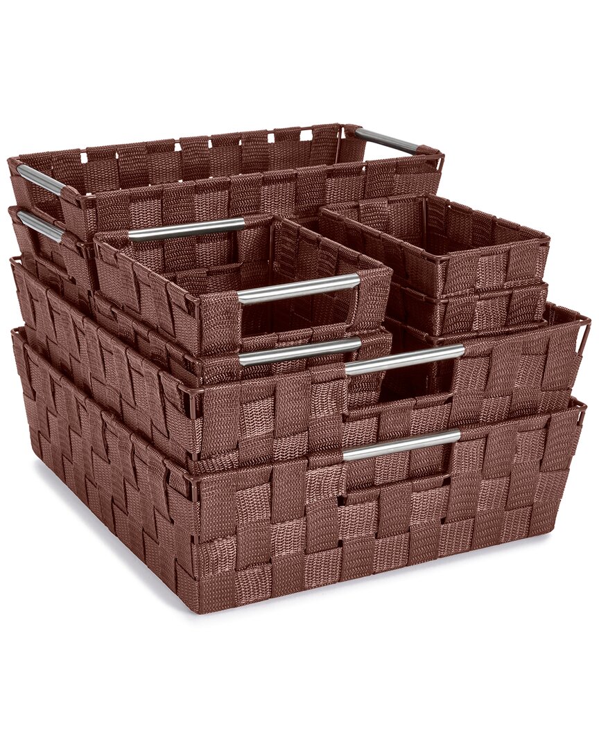Sorbus 9pc Variety Size Hand-woven Storage Baskets