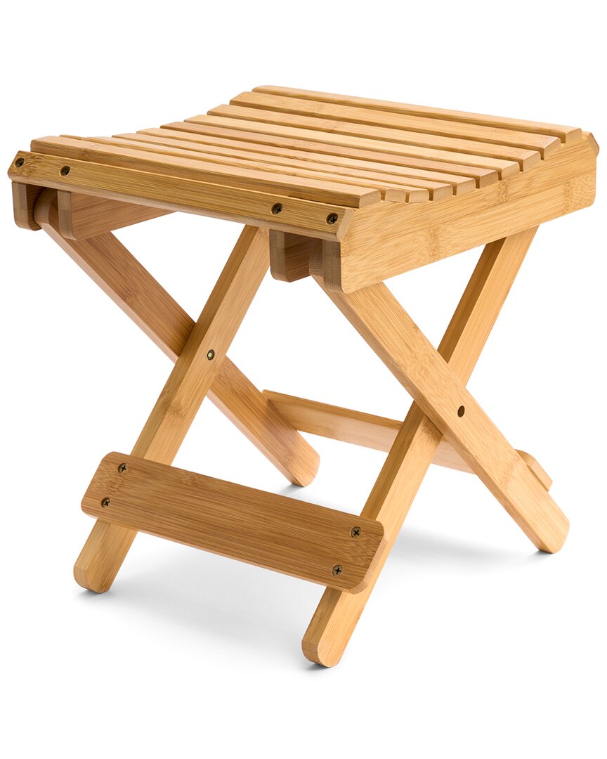 Sorbus Bamboo Folding Stool In Multi