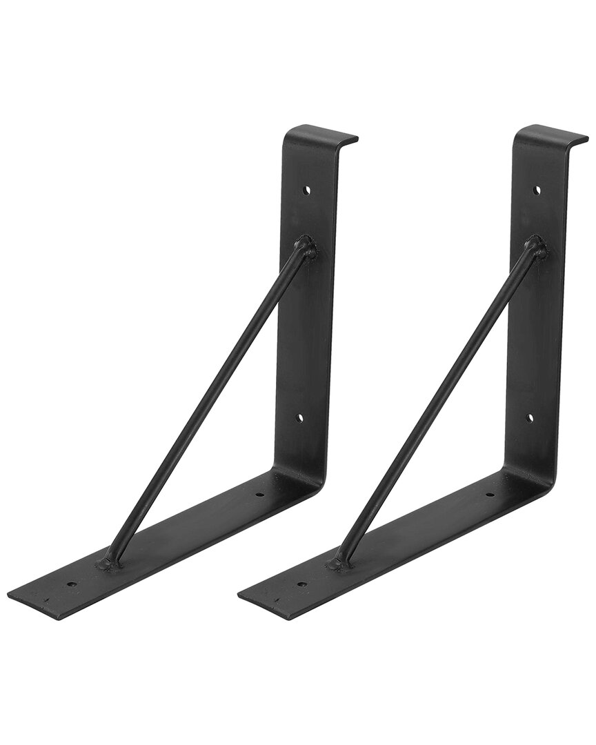 Fresh Fab Finds 2 Pack Wall Mounted Shelf Brackets In Black