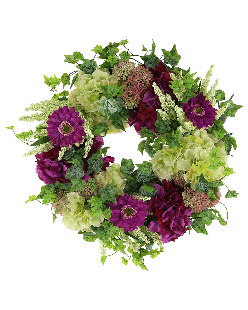 Shop Creative Displays 27 Spring Wreath In Purple