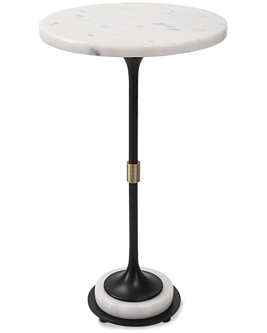 Uttermost Sentry Marble Accent Table In Black