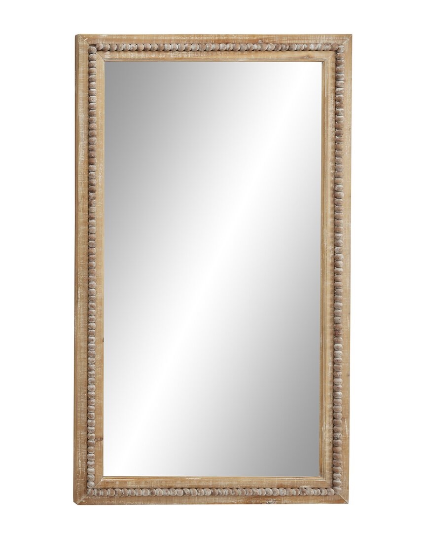 Peyton Lane Light Brown Bohemian Style Wood Wall Mirror