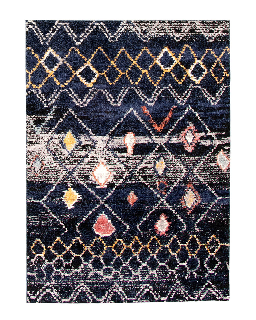 Ecarpet Moroccan Classic Contemporary Rug In Navy