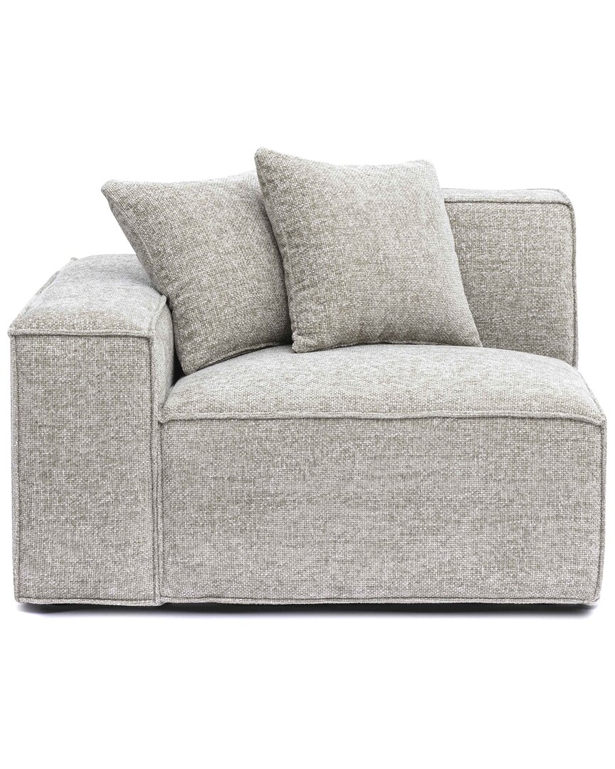 Tov Furniture Mindy Chenille Basketweave Laf Corner Chair