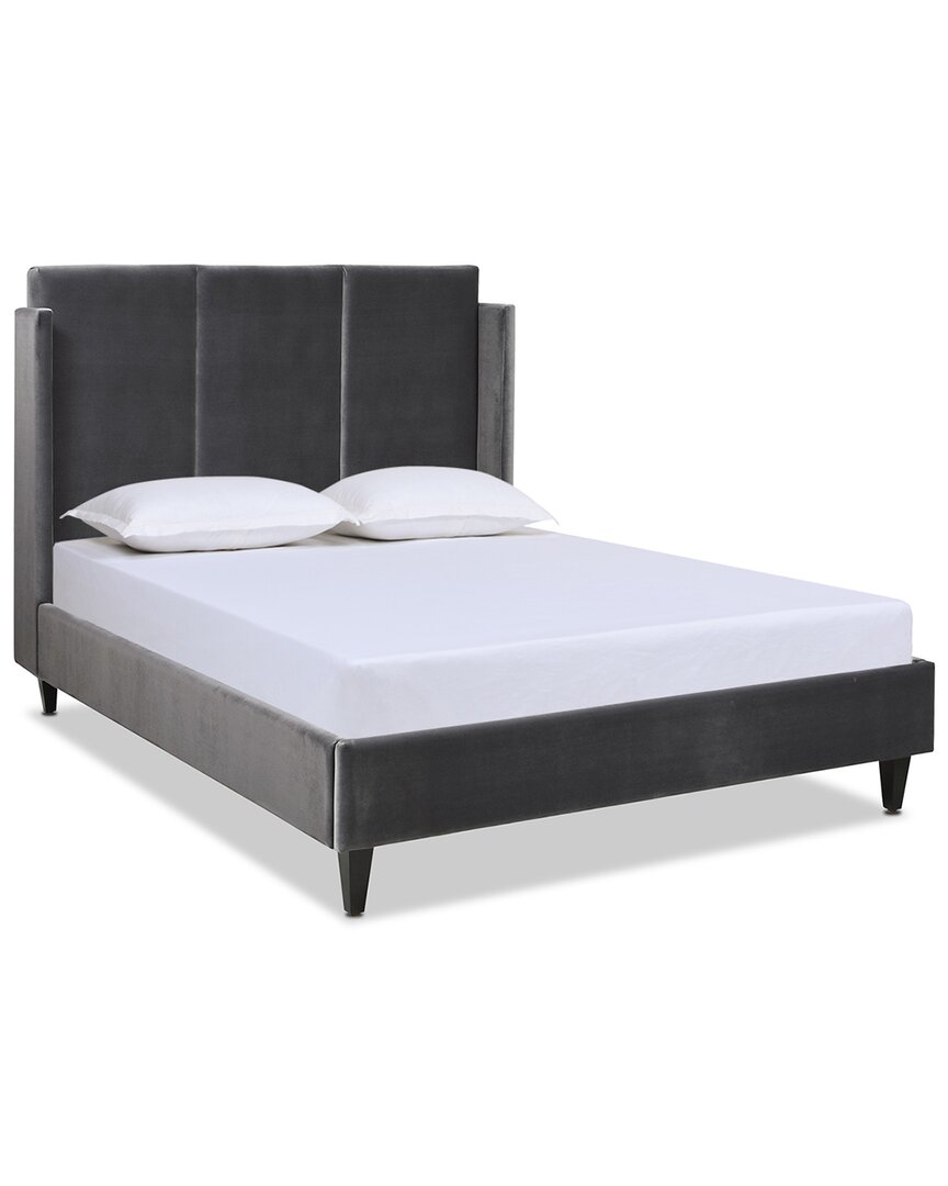 Jennifer Taylor Home Adonis Tall Wingback Queen Platform Bed Frame In Gray