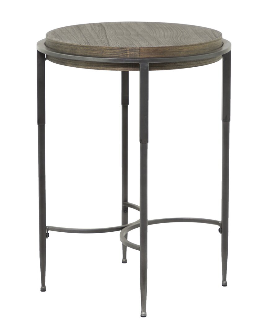 Peyton Lane Industrial Dark Brown Metal Accent Table