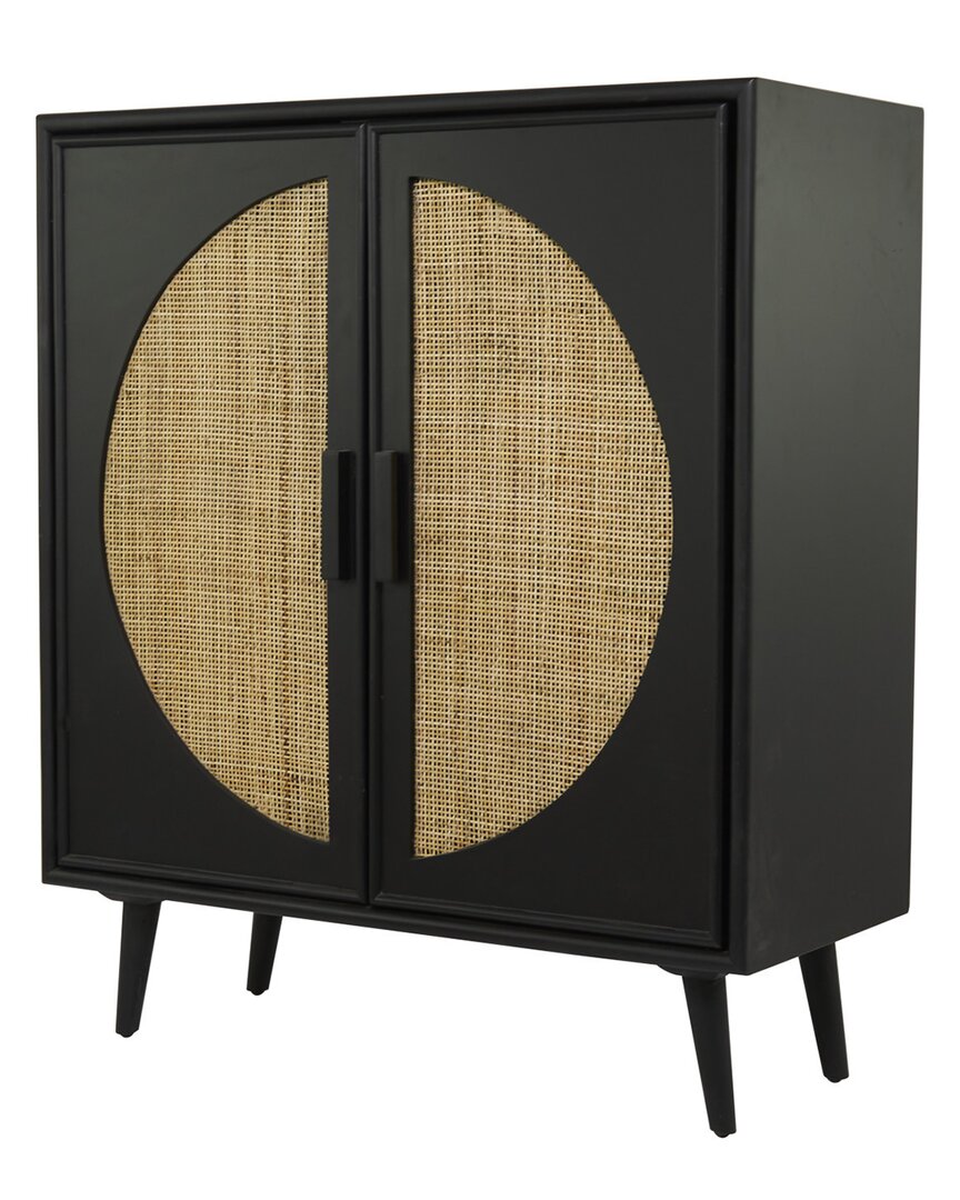 Peyton Lane Bohemian Wood Cabinet In Black