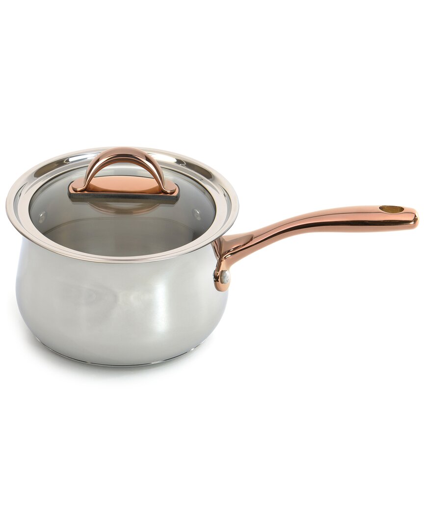 Berghoff Ouro Gold Stainless Steel 6.25in Saucepan With Lid In Gray