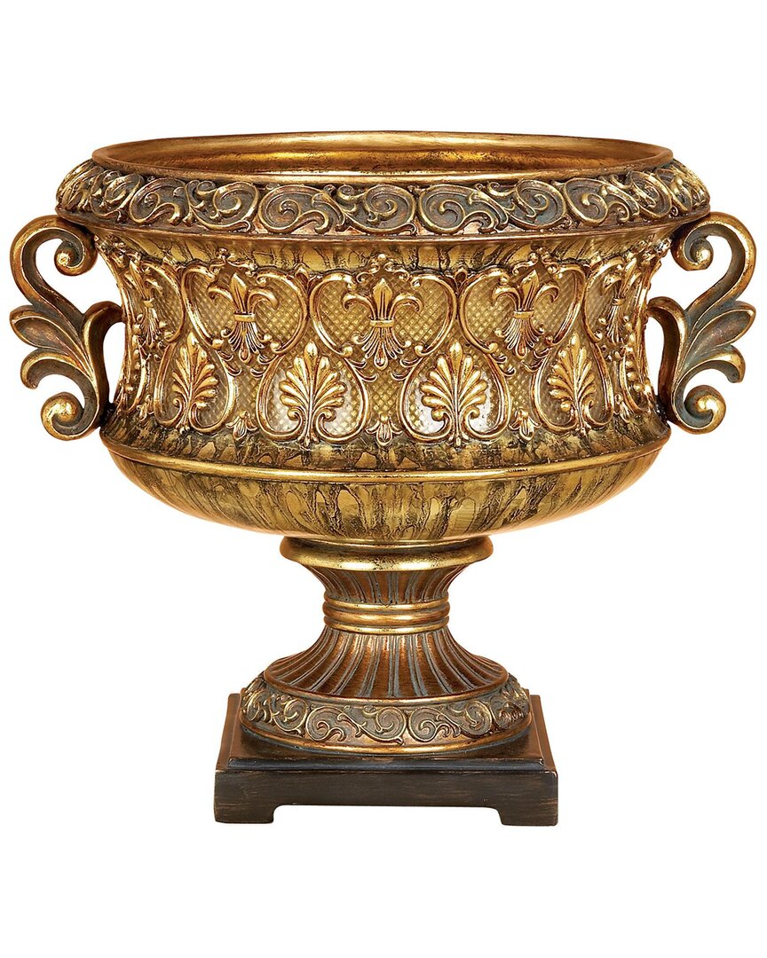 Peyton Lane Traditional Polystone Decorative Bowl In Gold