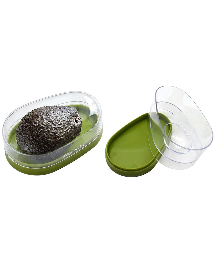 1947 Kitchen Pack Of 2 Snap-on Avocado Saver Containers In Green